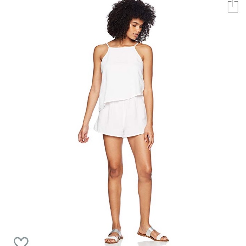 O’Neill vinnie short romper, white, m, NWT